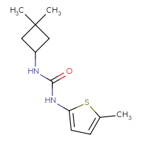 Chemical structure of 3-(3,3-dimethylcyclobutyl)-1-(5-methylthiophen-2-yl)urea - CSSB01994141026
