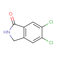 Chemical structure of 5,6-dichloro-2,3-dihydro-1H-isoindol-1-one - CSSB00000729456