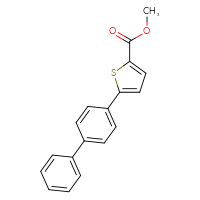 Chemical structure of methyl 5-{[1,1'-biphenyl]-4-yl}thiophene-2-carboxylate - CSSB00138415040