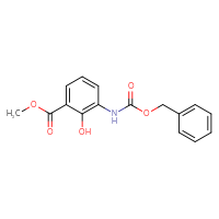 Chemical structure of methyl 3-{[(benzyloxy)carbonyl]amino}-2-hydroxybenzoate - CSSB03496563755