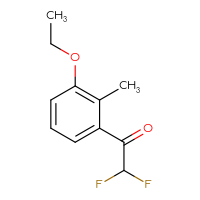Chemical structure of 1-(3-ethoxy-2-methylphenyl)-2,2-difluoroethan-1-one - CSSB20813962478