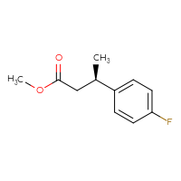 Chemical structure of methyl (3R)-3-(4-fluorophenyl)butanoate - CSSB14962695321