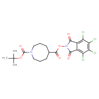 Chemical structure of 1-tert-butyl 5-(4,5,6,7-tetrachloro-1,3-dioxo-2,3-dihydro-1H-isoindol-2-yl) azocane-1,5-dicarboxylate - CSSB20270035108