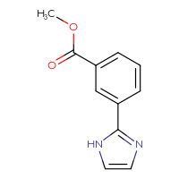 Chemical structure of methyl 3-(1H-imidazol-2-yl)benzoate - CSSB00039381687
