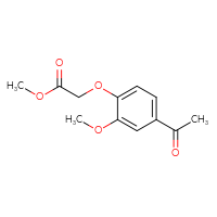 Chemical structure of methyl 2-(4-acetyl-2-methoxyphenoxy)acetate - CSSB00000248537