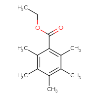 Chemical structure of ethyl 2,3,4,5,6-pentamethylbenzoate - CSSB00000170896