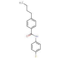 Chemical structure of 4-butyl-N-(4-fluorophenyl)benzamide - CSSB00103915277