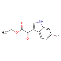 Chemical structure of ethyl 2-(6-bromo-1H-indol-3-yl)-2-oxoacetate - CSSB00005596471