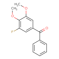 Chemical structure of (3-fluoro-4,5-dimethoxyphenyl)(phenyl)methanone - CSSB03580584375