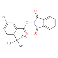 Chemical structure of 1,3-dioxo-2,3-dihydro-1H-isoindol-2-yl 5-bromo-2-tert-butylbenzoate - CSSB06262881070