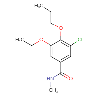 Chemical structure of 3-chloro-5-ethoxy-N-methyl-4-propoxybenzamide - CSSB00047230284