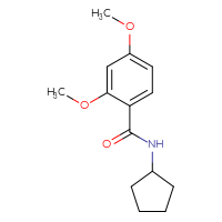 Chemical structure of N-cyclopentyl-2,4-dimethoxybenzamide - CSSB00000484184