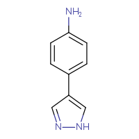 Chemical structure of 4-(1H-pyrazol-4-yl)aniline - CSSB00000762549