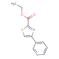 Chemical structure of ethyl 4-(pyridin-3-yl)-1,3-thiazole-2-carboxylate - CSSB00011468571