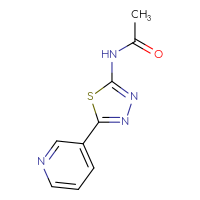 Chemical structure of N-[5-(pyridin-3-yl)-1,3,4-thiadiazol-2-yl]acetamide - CSSB00044858002