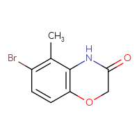 Chemical structure of 6-bromo-5-methyl-3,4-dihydro-2H-1,4-benzoxazin-3-one - CSSB00010272156