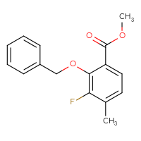 Chemical structure of methyl 2-(benzyloxy)-3-fluoro-4-methylbenzoate - CSSB06258666431