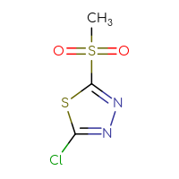 Chemical structure of 2-chloro-5-methanesulfonyl-1,3,4-thiadiazole - CSSB00034247604