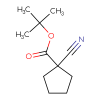 Chemical structure of tert-butyl 1-cyanocyclopentane-1-carboxylate - CSSB00025712807