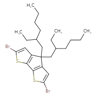 Chemical structure of 4,10-dibromo-7,7-bis(2-ethylhexyl)-3,11-dithiatricyclo[6.3.0.0²,⁶]undeca-1(8),2(6),4,9-tetraene - CSSB00015190395