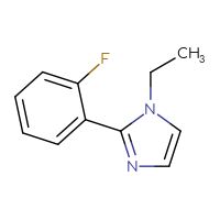 Chemical structure of 1-ethyl-2-(2-fluorophenyl)-1H-imidazole - CSSB00000095801