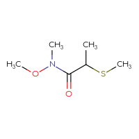 Chemical structure of N-methoxy-N-methyl-2-(methylsulfanyl)propanamide - CSSB00015518375