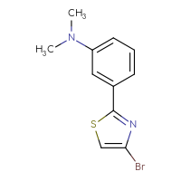 Chemical structure of 3-(4-bromo-1,3-thiazol-2-yl)-N,N-dimethylaniline - CSSB00010736396