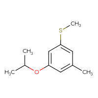 Chemical structure of 1-methyl-3-(methylsulfanyl)-5-(propan-2-yloxy)benzene - CSSB14927247672