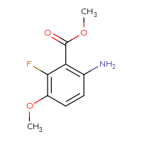 Chemical structure of methyl 6-amino-2-fluoro-3-methoxybenzoate - CSSB00016217804