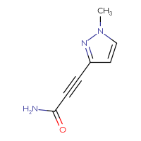 Chemical structure of 3-(1-methyl-1H-pyrazol-3-yl)prop-2-ynamide - CSSB06385199411