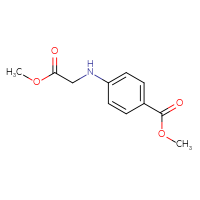 Chemical structure of methyl 4-[(2-methoxy-2-oxoethyl)amino]benzoate - CSSB00000020571