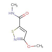 Chemical structure of 3-methoxy-N-methyl-1,2-thiazole-5-carboxamide - CSSB00117521440