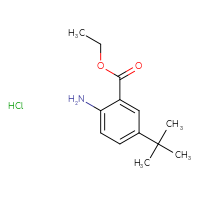 Chemical structure of ethyl 2-amino-5-tert-butylbenzoate hydrochloride - CSSB20963522091