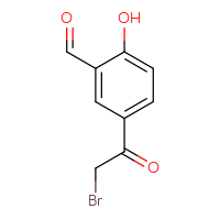 Chemical structure of 5-(2-bromoacetyl)-2-hydroxybenzaldehyde - CSSB00010209431