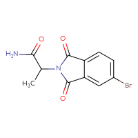 Chemical structure of 2-(5-bromo-1,3-dioxo-2,3-dihydro-1H-isoindol-2-yl)propanamide - CSSB00092679392