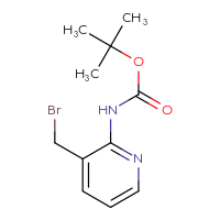Chemical structure of tert-butyl N-[3-(bromomethyl)pyridin-2-yl]carbamate - CSSB00010203290