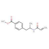 Chemical structure of methyl 4-[2-(prop-2-enamido)propyl]benzoate - CSSB03523529578
