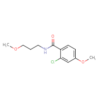 Chemical structure of 2-chloro-4-methoxy-N-(3-methoxypropyl)benzamide - CSSB00103400741