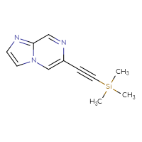 Chemical structure of 6-[2-(trimethylsilyl)ethynyl]imidazo[1,2-a]pyrazine - CSSB06360492965