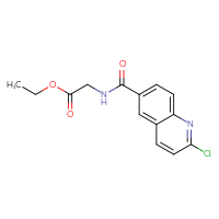 Chemical structure of ethyl 2-[(2-chloroquinolin-6-yl)formamido]acetate - CSSB02035617151