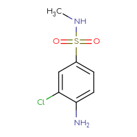 Chemical structure of 4-amino-3-chloro-N-methylbenzene-1-sulfonamide - CSSB00012339977