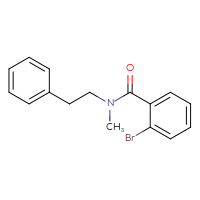 Chemical structure of 2-bromo-N-methyl-N-(2-phenylethyl)benzamide - CSSB00000413363