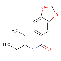 Chemical structure of N-(pentan-3-yl)-2H-1,3-benzodioxole-5-carboxamide - CSSB00026441977