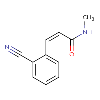 Chemical structure of (2Z)-3-(2-cyanophenyl)-N-methylprop-2-enamide - CSSB09889341957