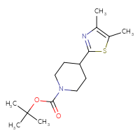 Chemical structure of tert-butyl 4-(4,5-dimethyl-1,3-thiazol-2-yl)piperidine-1-carboxylate - CSSB02037402744