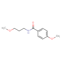Chemical structure of 4-methoxy-N-(3-methoxypropyl)benzamide - CSSB00035524207