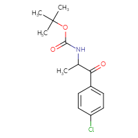Chemical structure of tert-butyl N-[1-(4-chlorophenyl)-1-oxopropan-2-yl]carbamate - CSSB00019059663