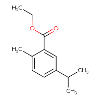 Chemical structure of ethyl 2-methyl-5-(propan-2-yl)benzoate - CSSB00040679587