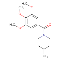 Chemical structure of 4-methyl-1-(3,4,5-trimethoxybenzoyl)piperidine - CSSB00025872323