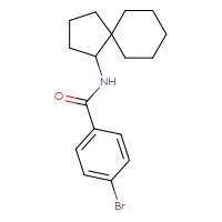Chemical structure of 4-bromo-N-{spiro[4.5]decan-1-yl}benzamide - CSSB00031859112